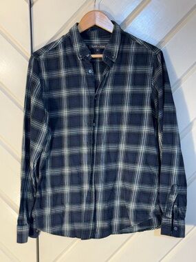 Slate & Stone Black & White Plaid Button-Down Shirt